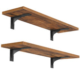 HOOBRO front view of mounted shelves showing clean lines and storage benefit