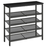 HOOBRO front view of 5-tier shoe rack showing organized storage benefit