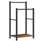 HOOBRO front view of towel rack showing compact footprint and rustic finish