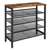 HOOBRO front view showing five-tier organization and tidy footwear