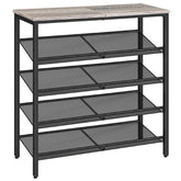 HOOBRO front view of 5-tier shoe rack showing neat shoe storage and entryway organization