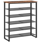 HOOBRO front view showing six-tier shoe storage and tidy organization benefit