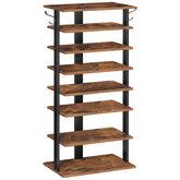 HOOBRO front view of vertical shoe rack showing organized storage benefit