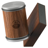 HORL walnut front view showing compact sharpener and elegant wood finish for durable use