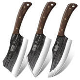 HOSHANHO front packaging showing the complete 3-piece butcher set for ready use