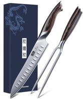 HOSHANHO front packaging showing both carving knife and fork, ready gift
