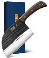 HOSHANHO front view of 6.5 inch Serbian chef knife showing full profile and balance