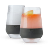 Host Freeze XL front view showing gray tumblers and benefit of chill-ready design