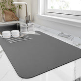 HotLive front view of dark grey 18x32 mat showing full coverage and protection