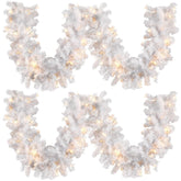 Hotop garland front packaging showing two 9 ft pieces and clear contents for quick setup