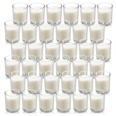 Housecret front packaging showing 36-count votive candles and clear glass
