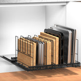 Housolution front view installed shows tidy cabinet storage and quick access