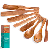 HOWHONG front packaging showing 8-piece acacia spurtle set, gift-ready presentation