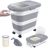 HOYTAMDAR front view showing full-sized storage bin and airtight lid benefit