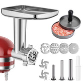 HOZODO front view of grinder attachment showing solid metal build and reliable performance