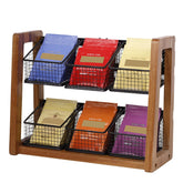 HTB front view of 2 tier tea organizer showing neat packet display and easy access