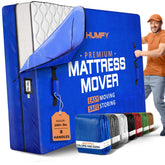 HUMFY front view of queen mattress bag showing full coverage and protection