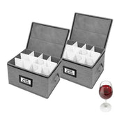 HURZMORO front view of two-pack box showing capacity and label, protects glasses