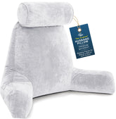 Husband Pillow front view showing tall backrest for stable support