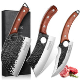Huusk front packaging showing complete knife set and gift-ready presentation