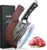 Huusk front view packaging shows knife and box, strong first impression