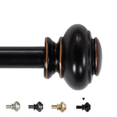 H.VERSAILTEX black rod front view showing sleek profile and classic styling