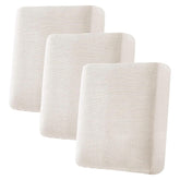 H.VERSAILTEX front view of ivory cushion covers showing neat fit and refreshed sofa