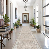 HY HAO YUN LAI front view of beige runner showing clean vintage look and curb appeal