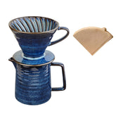 HYAXGM front view of starry blue pour over set showing elegant design and utility