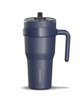 Hydrapeak Roadster front view navy showing full 40oz capacity benefit