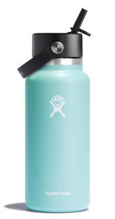 Hydro Flask 32 oz Dew front view showing bottle and label, durable daily hydration