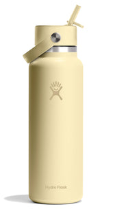Hydro Flask front view showing starlight finish and label benefit of large capacity