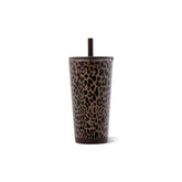 HydroJug brown leopard front view showing stylish insulated cup and design benefit