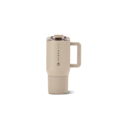 HydroJug front view of dune mug showing sleek design and travel-ready appeal