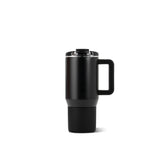HydroJug front view of black mug showing elegant profile and practical handle