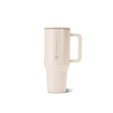 HydroJug Traveler cream front view showing insulated tumbler and elegant finish for all‑day use