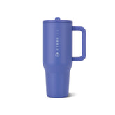 HydroJug Traveler front view showing berry pop finish and large capacity benefit