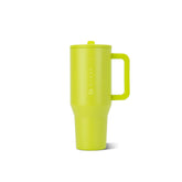 HydroJug Traveler front view showing lemon lime finish and durable design benefit
