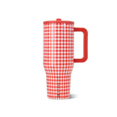 HydroJug Traveler front view showing sleek insulated tumbler and capacity