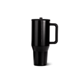 HydroJug Traveler front view showing sleek black finish and sturdy shape for everyday use