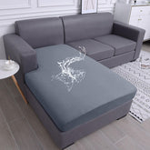 hyha front view of L-shape sofa covers showing neat tailored protection