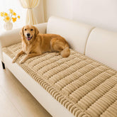 hyha front view plush flannel cover showing full sofa protection and style
