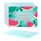 HYHOSHI front view of six blank sublimation glass boards shows set and packaging benefit visibility