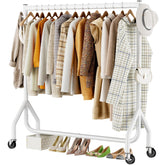 HYSEYY front view of full clothing rack showing sturdy frame and capacity
