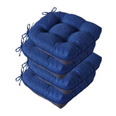 IASEAHK front view of navy chair cushions shows neat set and color appeal