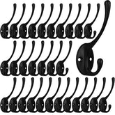 IBosins front view of 30-pack black dual hooks showing neat packaging and convenience