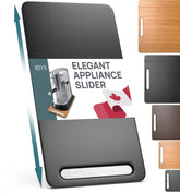Ibyx front view of black sliding tray showing neat countertop organization benefit