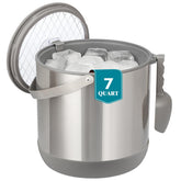 I·CODE front view of insulated ice bucket showing capacity and sleek finish