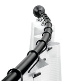 iDesign curved rod front view matte black shows clean modern finish and space benefit