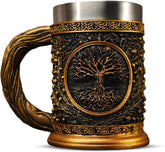IELCJJ front view of Viking mug showing Yggdrasil and overall design benefit: bold display